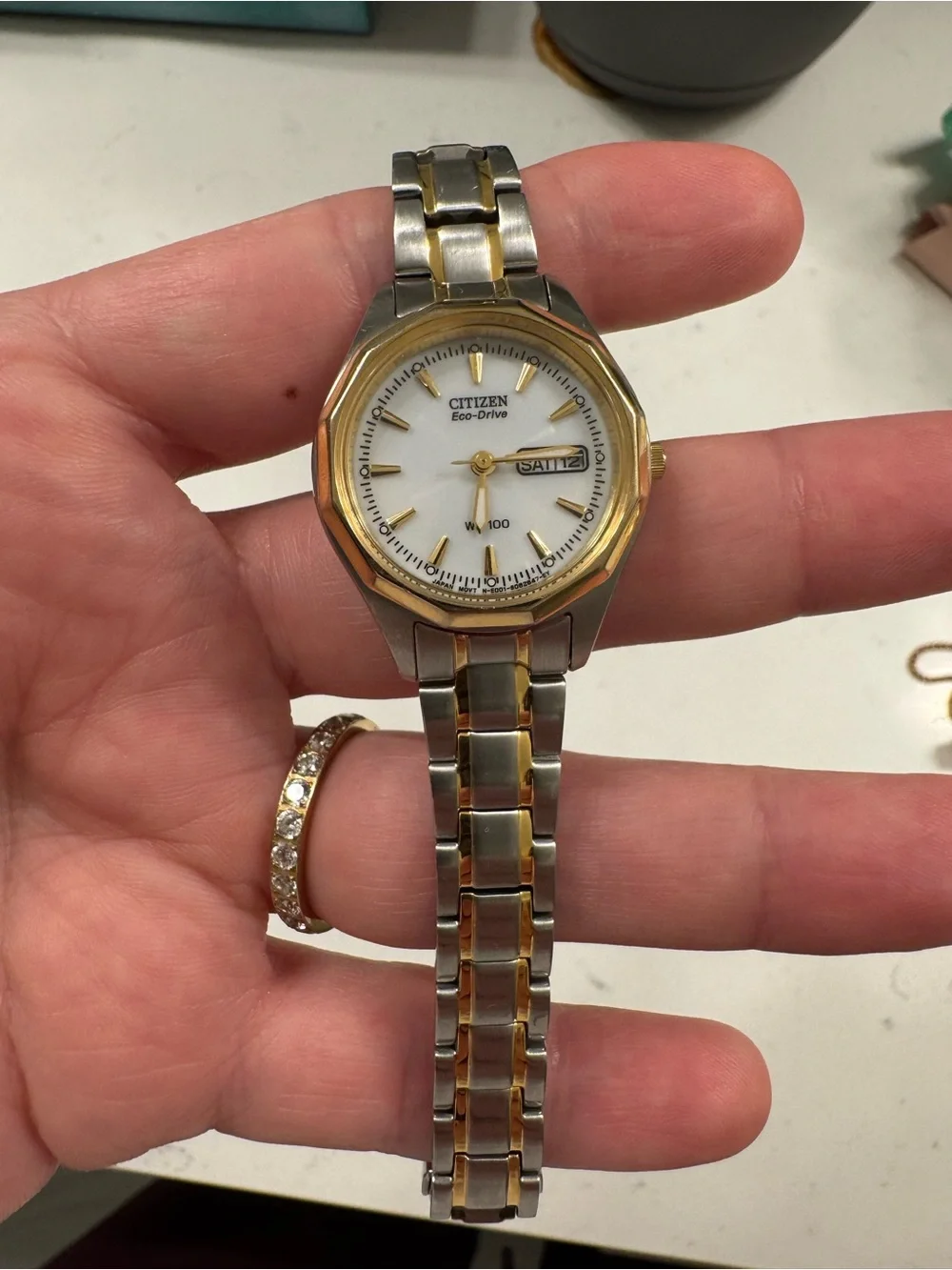 Citizen Two-Tone Silver and Gold Ladies Eco-Drive Watch